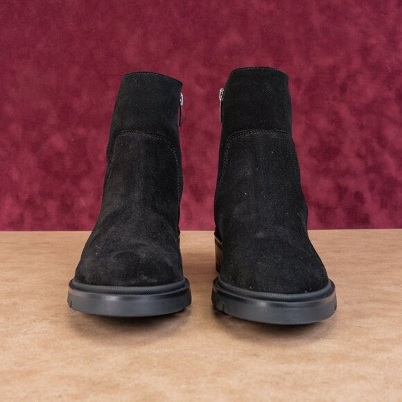 La Canadienne Women Klara Black Suede Waterproof Zip Platform Ankle Boots sz 8 - Picture 3 of 8
